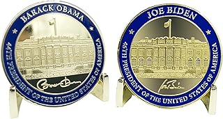 A-013 President Obama 44 and President Biden 46 Presidential Combination Challenge Coin Biden 2020 Barack Obama Joe Biden White House Signature Coins