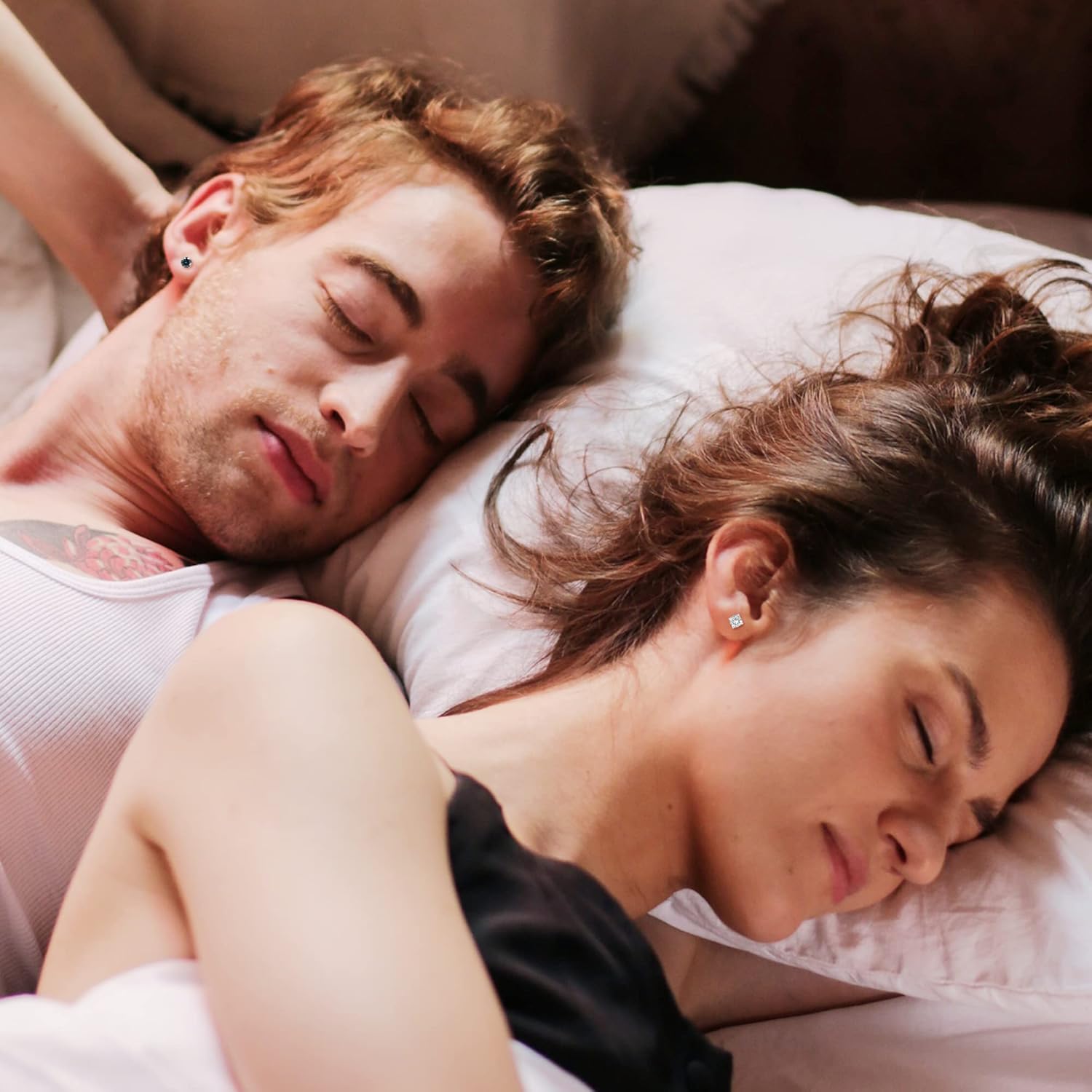 MJust Flat Back Titanium Earrings for Women & Men, 4 Pairs Hypoallergenic Titanium Earrings for Sensitive Ears, Screw Back Cartilage Earrings Set with CZ & Opal - Image 2