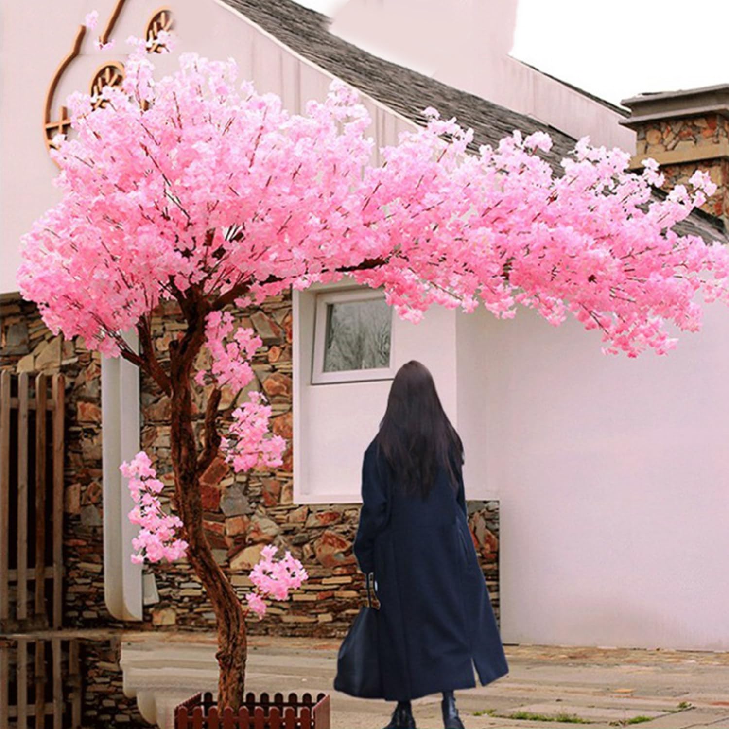 Arbre artificiel cerisier rose Qiang 1.8x1.2m pour décoration de mariage