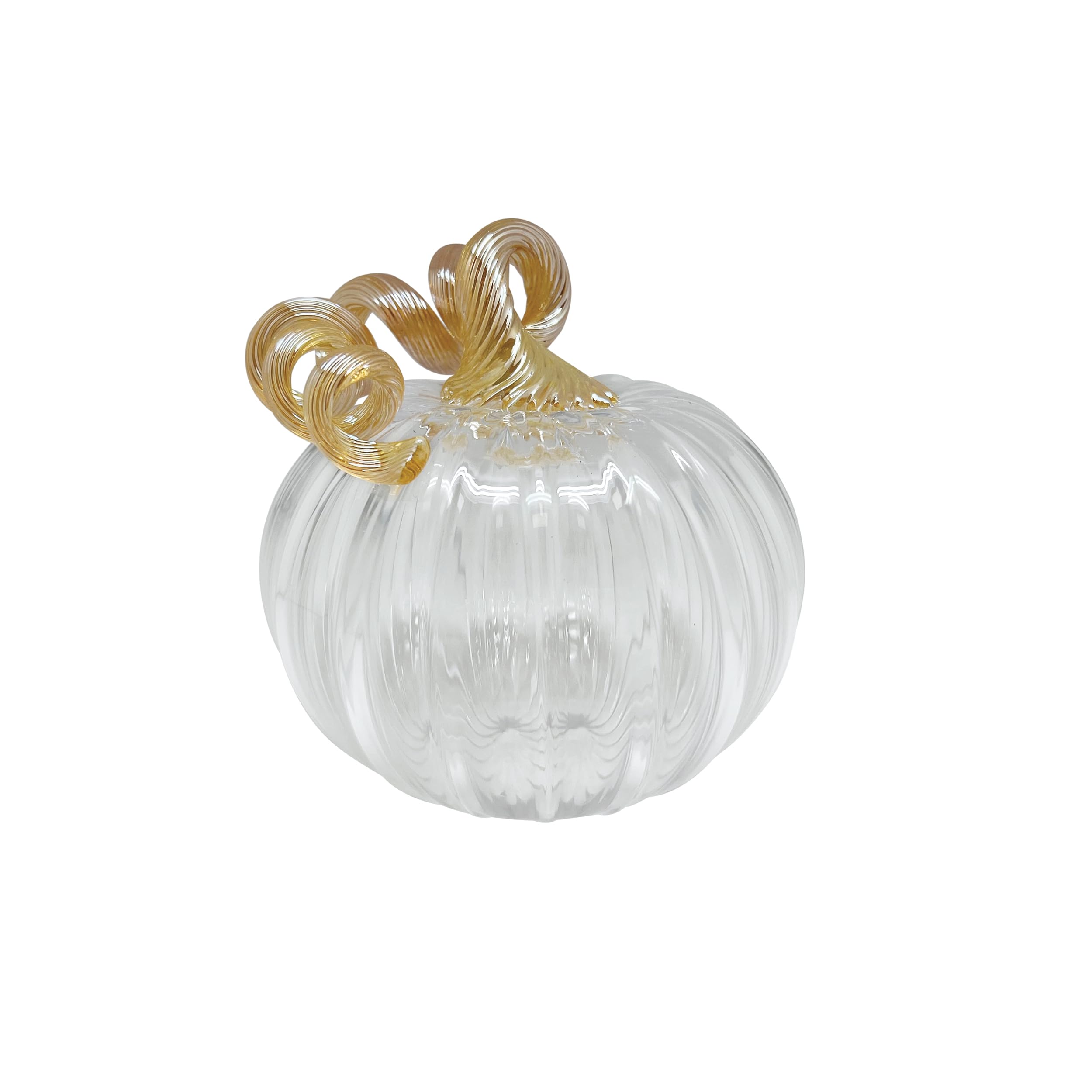 Mariposa Clear Glass Medium Pumpkin, 7501C