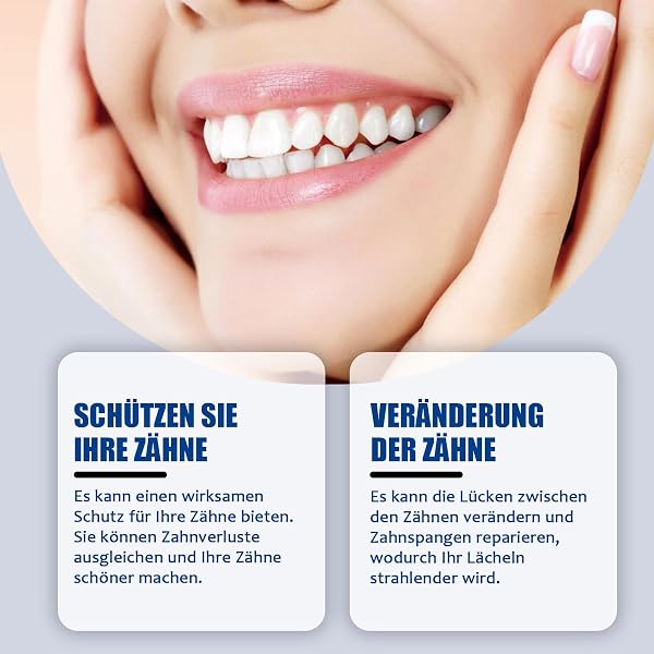 Kit complet de prothèses dentaires en silicone - Prothèses dentaires confortables - Doublure en silicone - Prothèses dentaires souples à clipser - Prothèses dentaires cosmétiques temporaires - 3