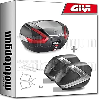 GIVI BAULETTO V47N + PORTAPACCO + VALIGIE LATERALI V37NT + PORTAVALIGIE LATERALE COMPATIBILE CON YAMAHA FZ6 S2 2011 11