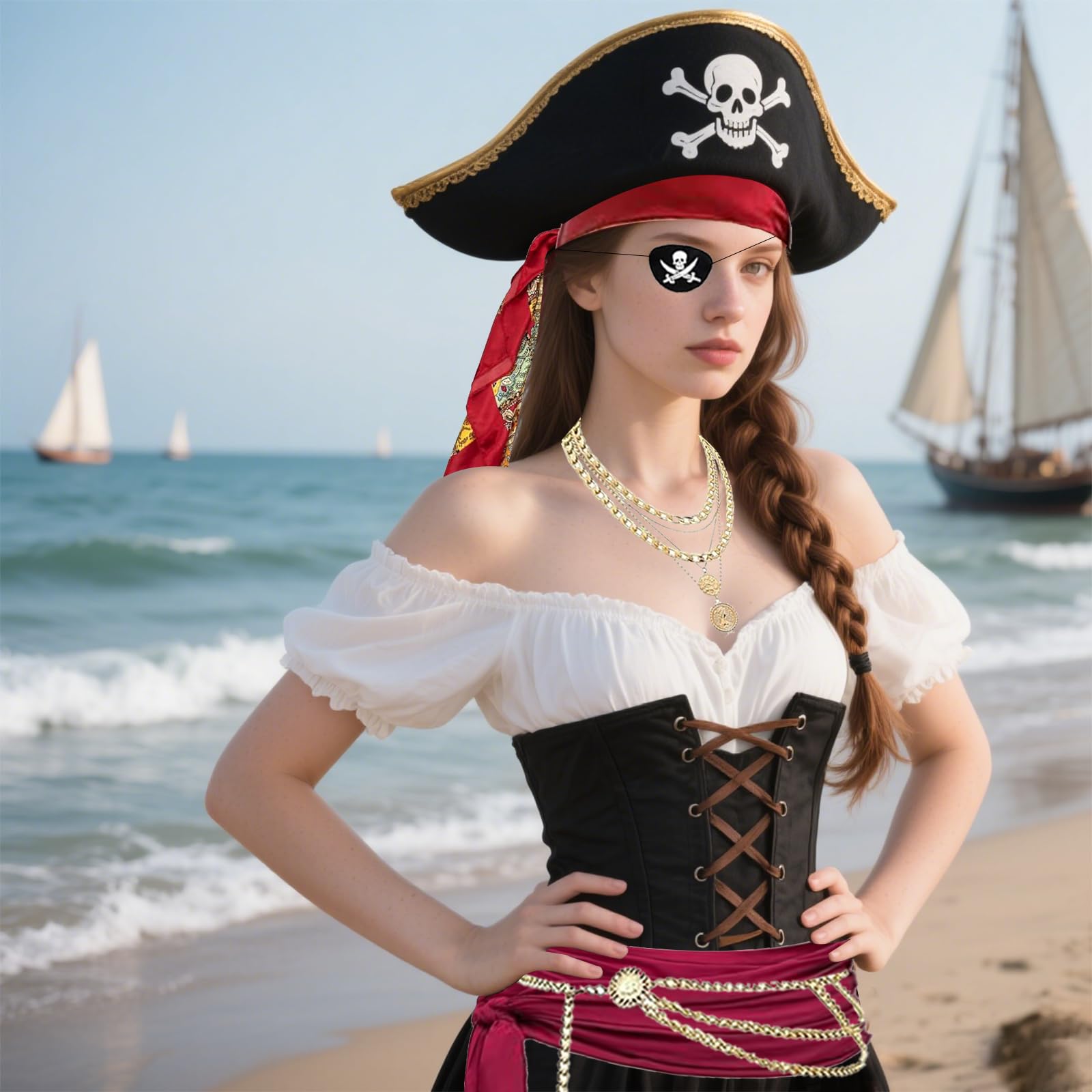 NVTEGR 5 Pcs Pirate Accessories Women - Image 4
