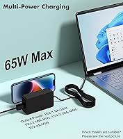 Vista 4 de Reemplazo de 65 W para Surface Pro 7 Cargador Microsoft Surface Pro 11,10, 9, 8, 7+, 7, 6, 5, 4, 3, X, Go, Laptop 7, 6, 5, 4, 3, Studio, Book 3, 2