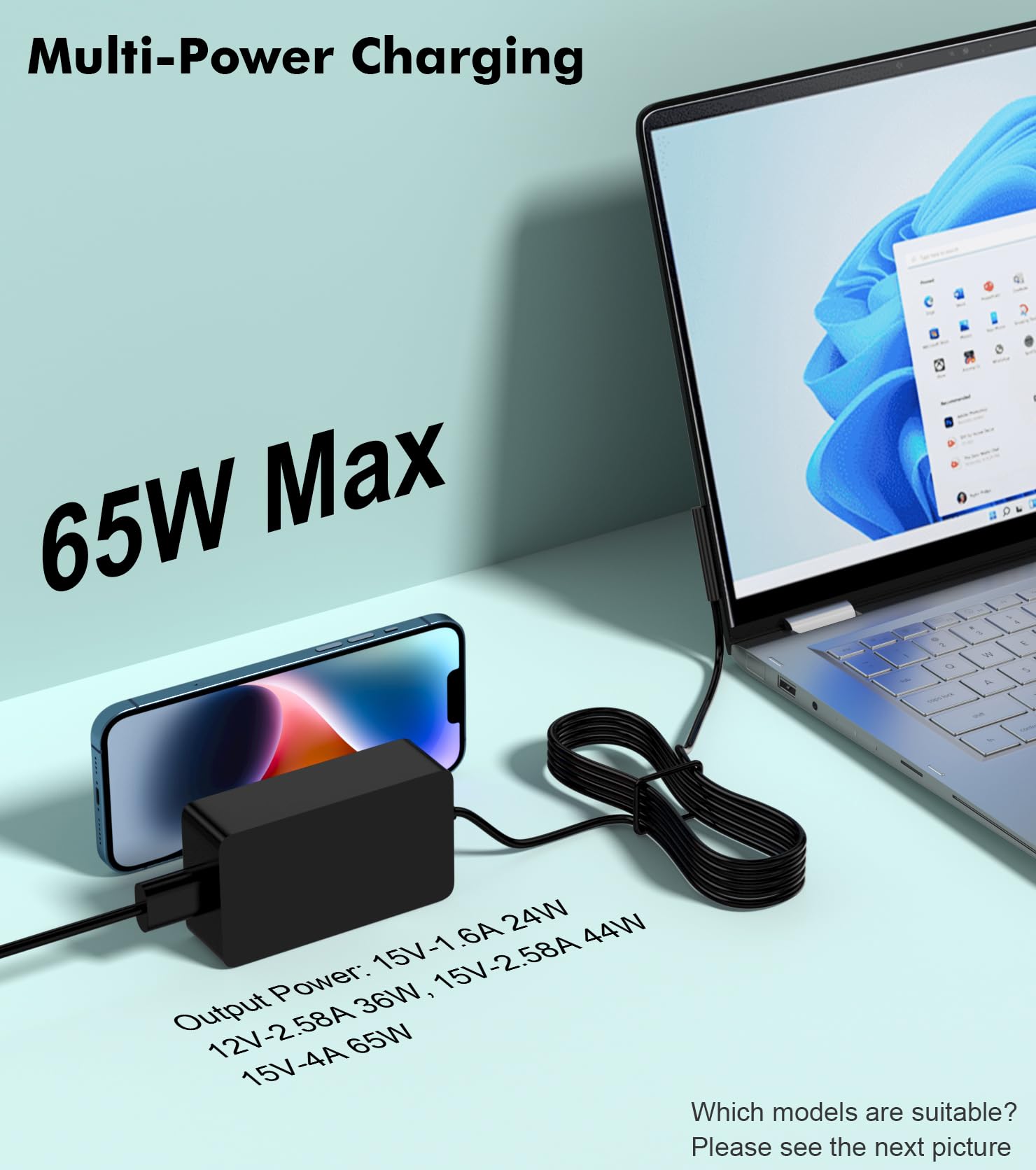 Amazon.com: 65W Replacement for Surface Pro 7 Charger Microsoft