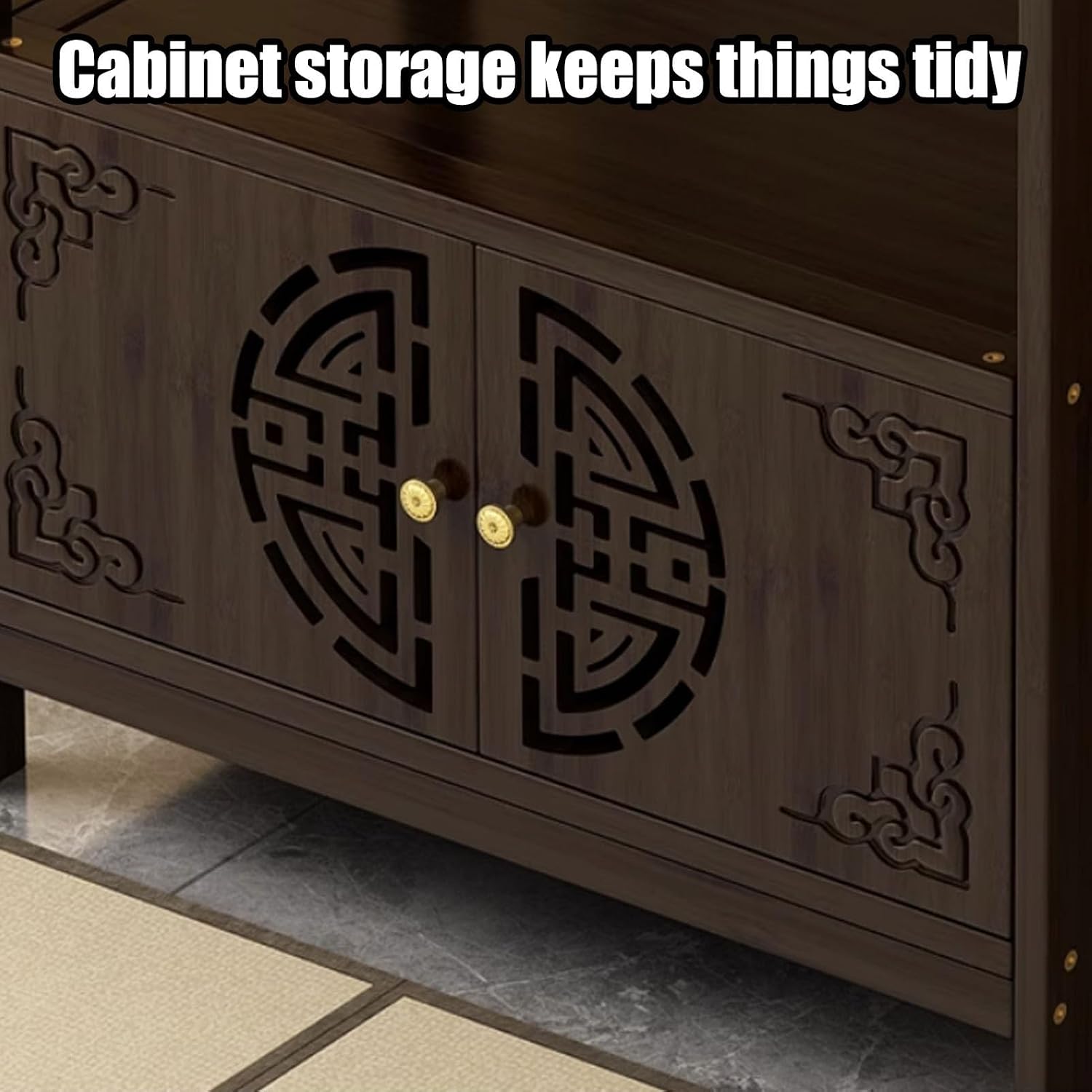 Shrine Altar Table, Altar Cabinet, Bamboo Meditation Altar Table, Personal Buddha Niche with Storage, Chinese Cabinet Pedestal Offering Table(50x40x100cm/19.6x15.7x39.3'')