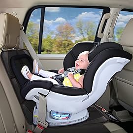 Bacgnyer Car Seat Protector, 1 Pack of Seat Protectors, Thickest Padded 600D Fabric Padding, Waterproof, Durable, Anti Slip Backing, Child Seat Protection, Suitable for Babies, Toddlers, Children