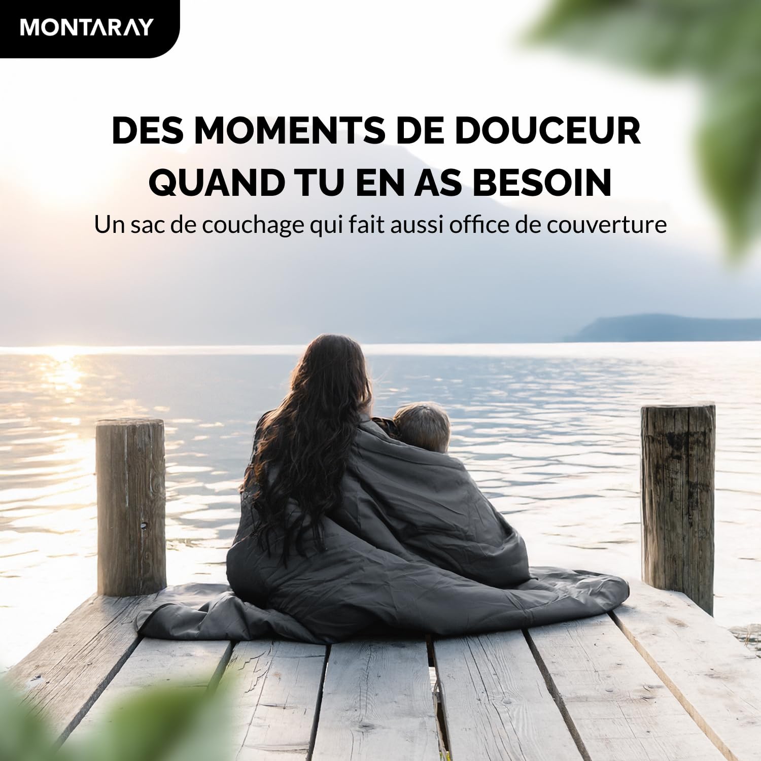 Sac de Couchage Couverture 100% Coton jusqu'à -3 °C avec Coussin, Sac de Couchage d'hiver et Sac de Couchage d'été [280 g/m²] pour 3 à 4 Saisons (75 x 190 cm) – Sac de Couchage pour Homme