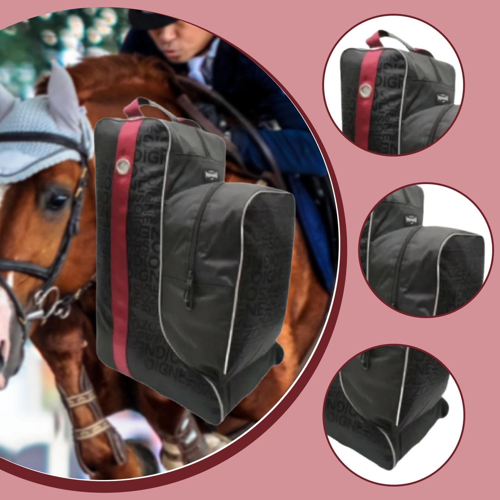 Bolsa para Botas de Equitación, Protección para Competición y Equipo Ecuestre de Tela Oxford, Bolsa de Arneses para Caballos, Bolsa para Botas de Montar de Vaquero, Impermeable, Multiusos