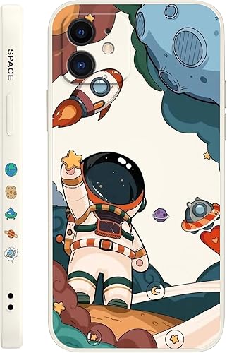 Miniatura 8 de Funda para iPhone 11, fundas para iPhone 11, diseño de patrón de astronauta, ajuste delgado, suave, resistente a los arañazos, a prueba de golpes,