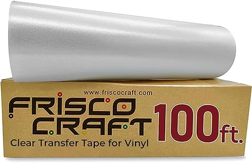 Frisco Craft C-370 Cinta de transferencia transparente para vinilo de 12 pulgadas x 100 pies | Cinta de aplicación perfecta para autoadhesiva para