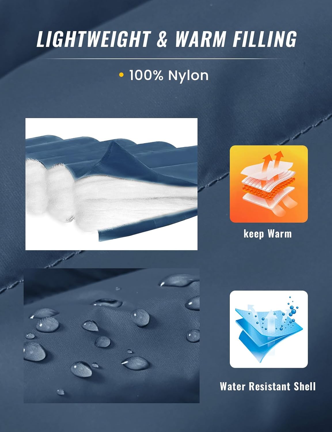 Rdruko Men's Puffer Vest Lightweight Outerwear Winter Warm Outdoor Hiking Casual Vest with 5 Pockets - Image 4