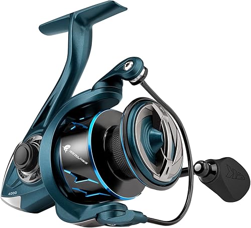 KastKing MegaJaws Elite Spinning Fishing Reel - 6.2:1/5.2:1 Gear Ratio Fishing Reel, 39.5Lbs Max Drag, Ultra Lightweight & Powerful, 10+1 Stainless