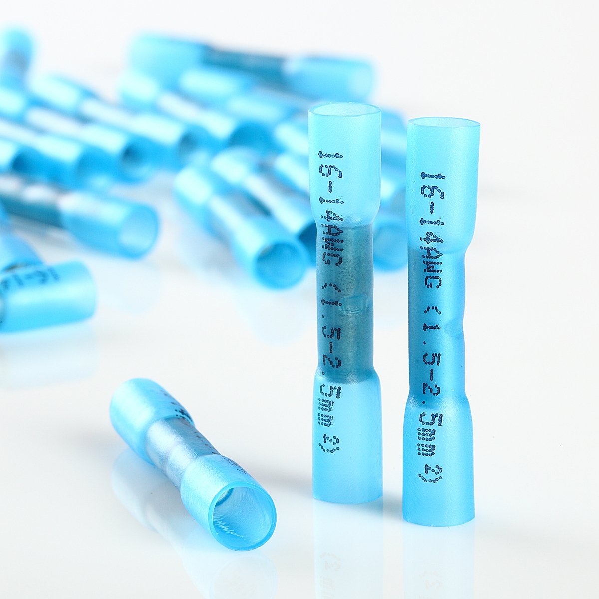 10pcs Heat Shrink Butt Connectors Car Audio Power Ground Terminals (16-14 AWG)