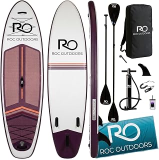 Roc Inflatable Stand Up Paddle Board 10' 6" with Premium SUP Paddle Board Accessories, Wide Stable Design, Non-Slip Comfort Deck for Youth & Adults