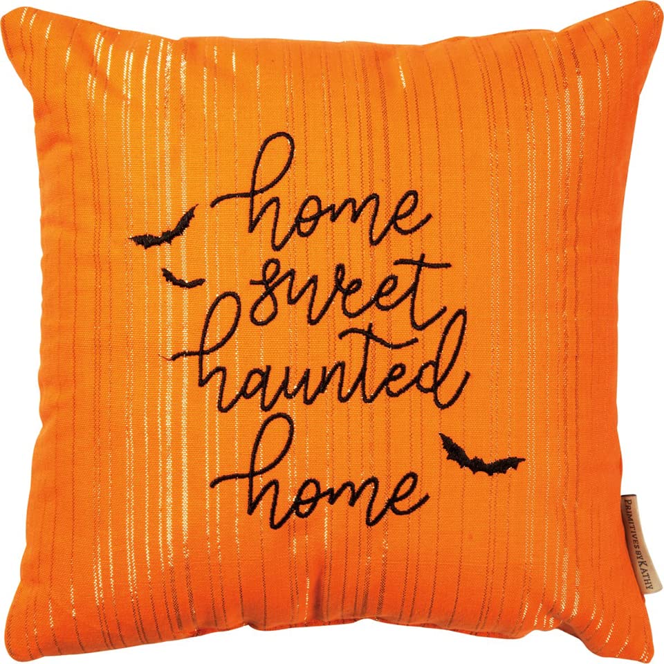 Coussin Halloween Home Sweet Home hantée brodé haut de gamme pour salon