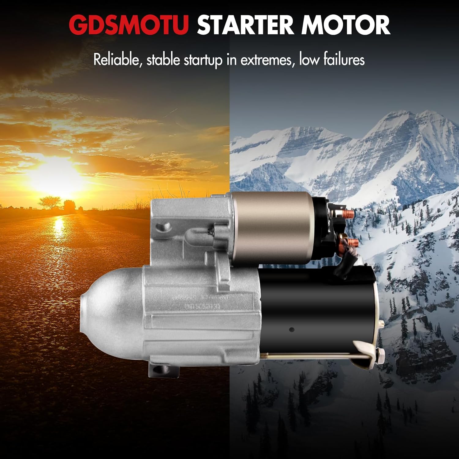 New Starter Replacement for Chevrolet for S10 2.2L 2002-2003 for Buick for Rendezvous 3.4L 2002-2005 for Chevrolet for Monte Carlo 3.4L 2000-2005, 9000868 8000058, 1.4kW/12 Volt Starter