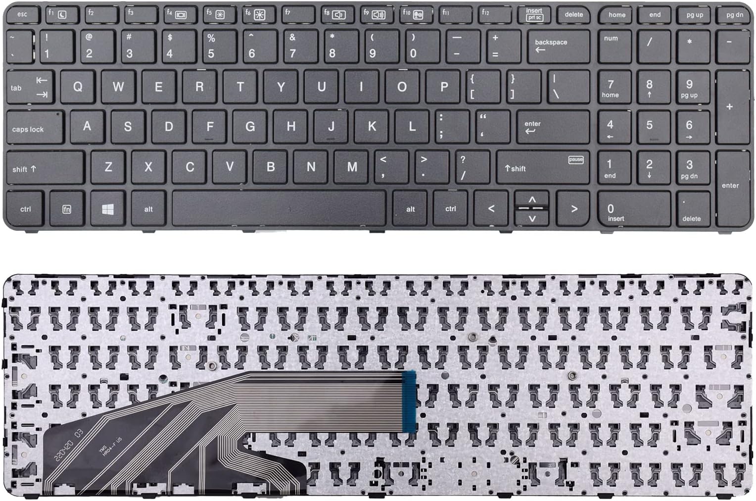 TLBTEK Backlight Keyboard Replacement Compatible with HP ProBook 450 G3 455 G3 470 G3 650 G2 655 G2 450 G4 455 G4 470 G4 HSTNN-Q95C Series Laptop 827028-031 827029-031 831021-211 841136-21 837551-001