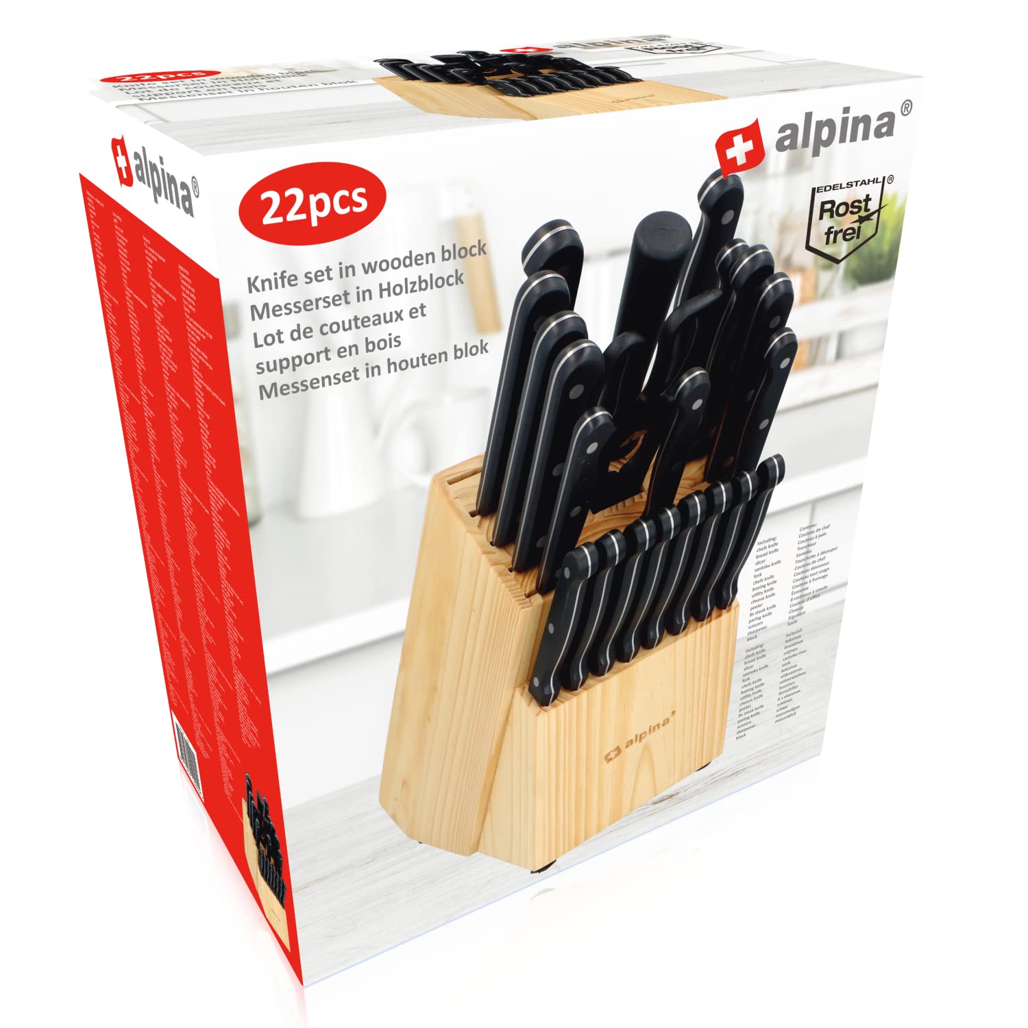 alpina Set Coltelli In Acciaio