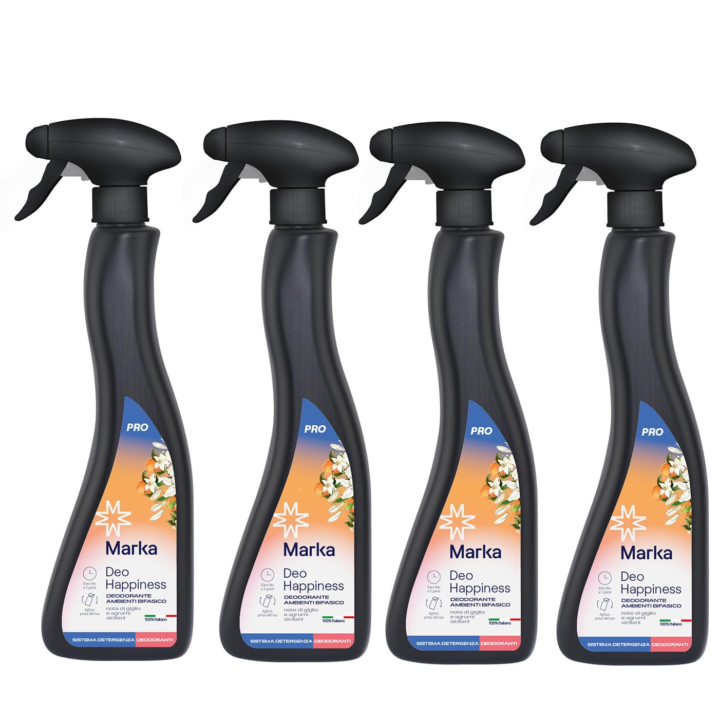 DEODORANTE AMBIENTI BIFASICO PROFESSIONALE DEO HAPPINESS fragranza giglio e agrumi siciliani