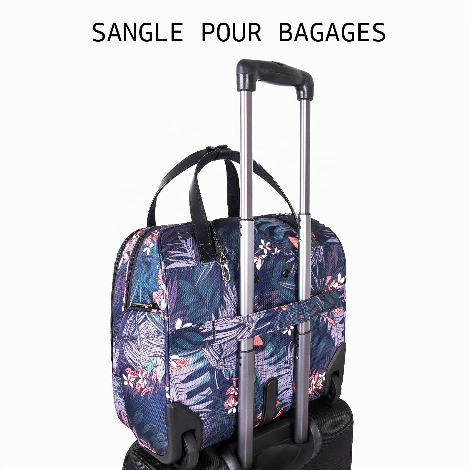 VANKEAN Sacoche à roulettes ordinateur portable 15.6 pouces étanche RFID voyage femmes