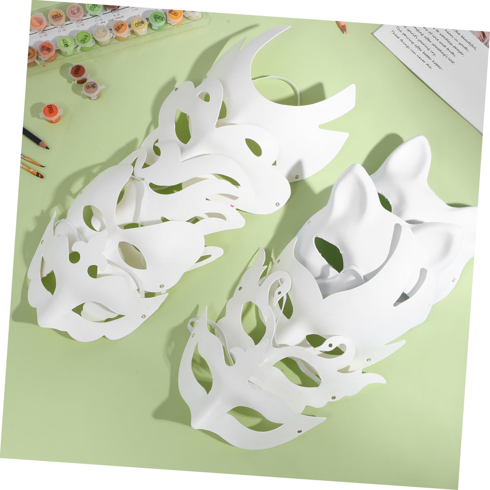 20 Pezzi Maschere Masquerade in Leggera per Maschere Te Bianche Colorare per Cosplay e per DIY e Accessorio Fotografico