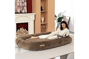 HIGOGOGO Dog Bed for Humans - Giant Floor Bed with Adjustable Back