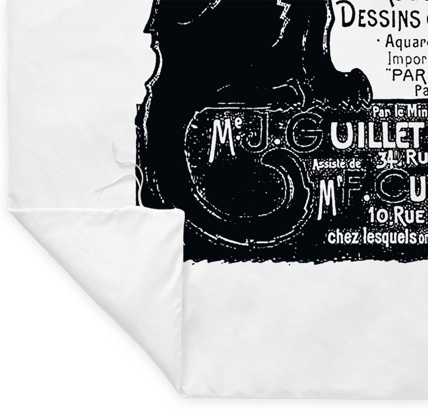 CafePress Chat Noir Cat Twin Duvet Cover, Printed Comforter Cover, Unique Bedding, image 4