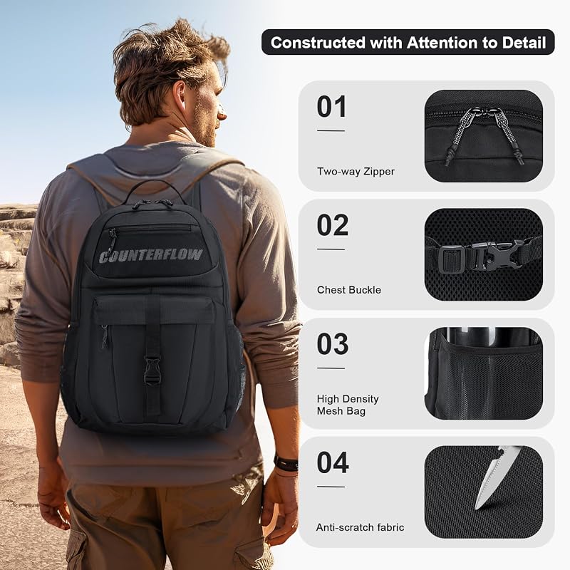 YOODI 45x36x20 Fedélzeti Utazási Hátizsák 30L Vízálló Laptop Backpack 15.6"