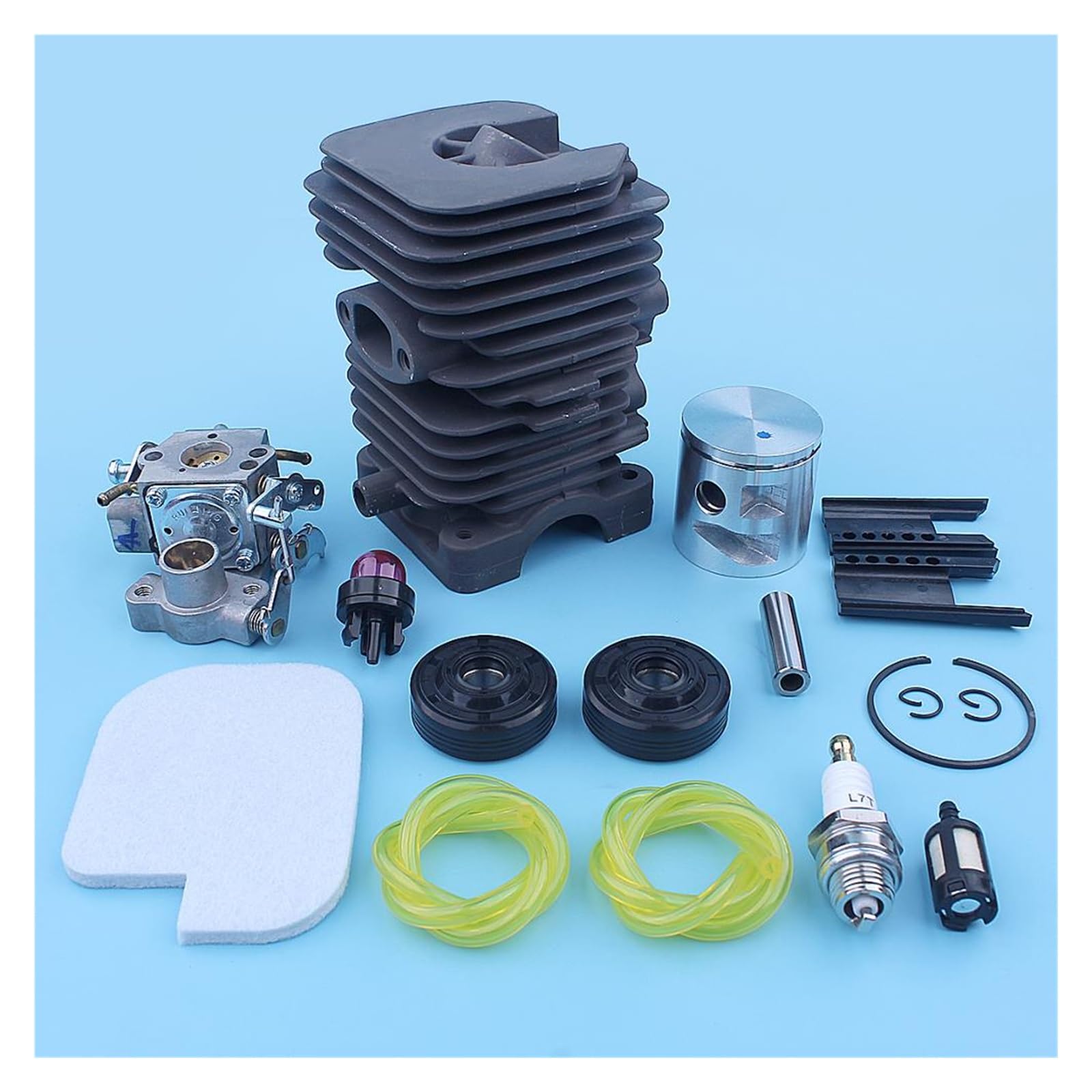 Kit de carburador pistón cilindro 41mm for motosierra Poulan P3314 P3314WS P3314WSA P3416 P3516PR P4018AV PP3816 PP4218AVX 530071884