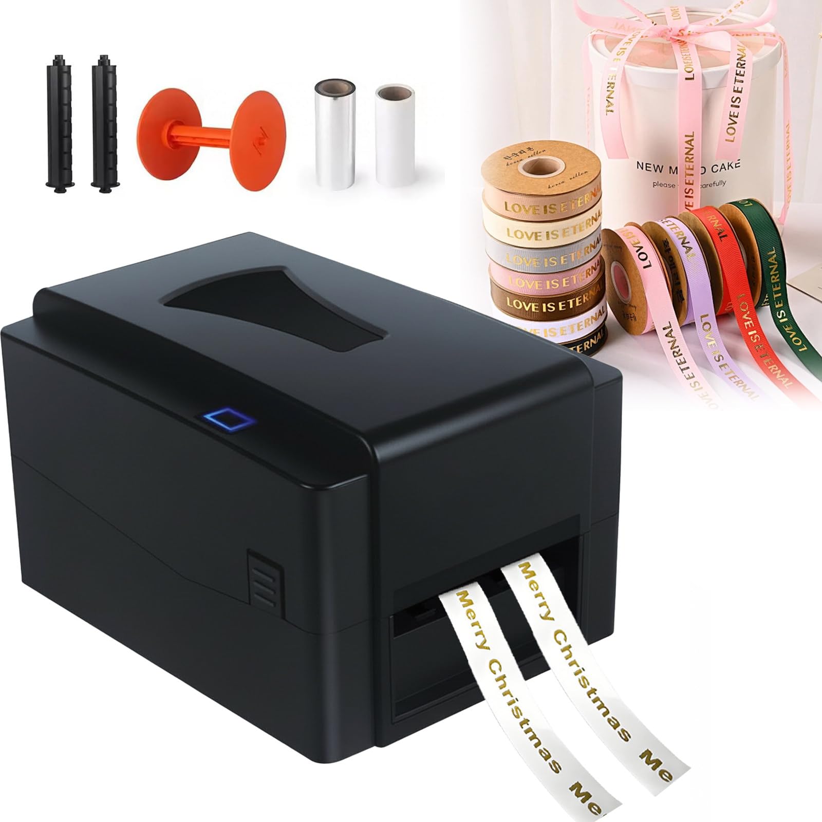 Impresora Digital de Cinta de Raso – Impresora de Etiquetas de Tela con estampación de lámina para Cordones, 300 dpi y 127 mm/s, Compatible con más de 50 Idiomas para hogar, Escuela, Oficina