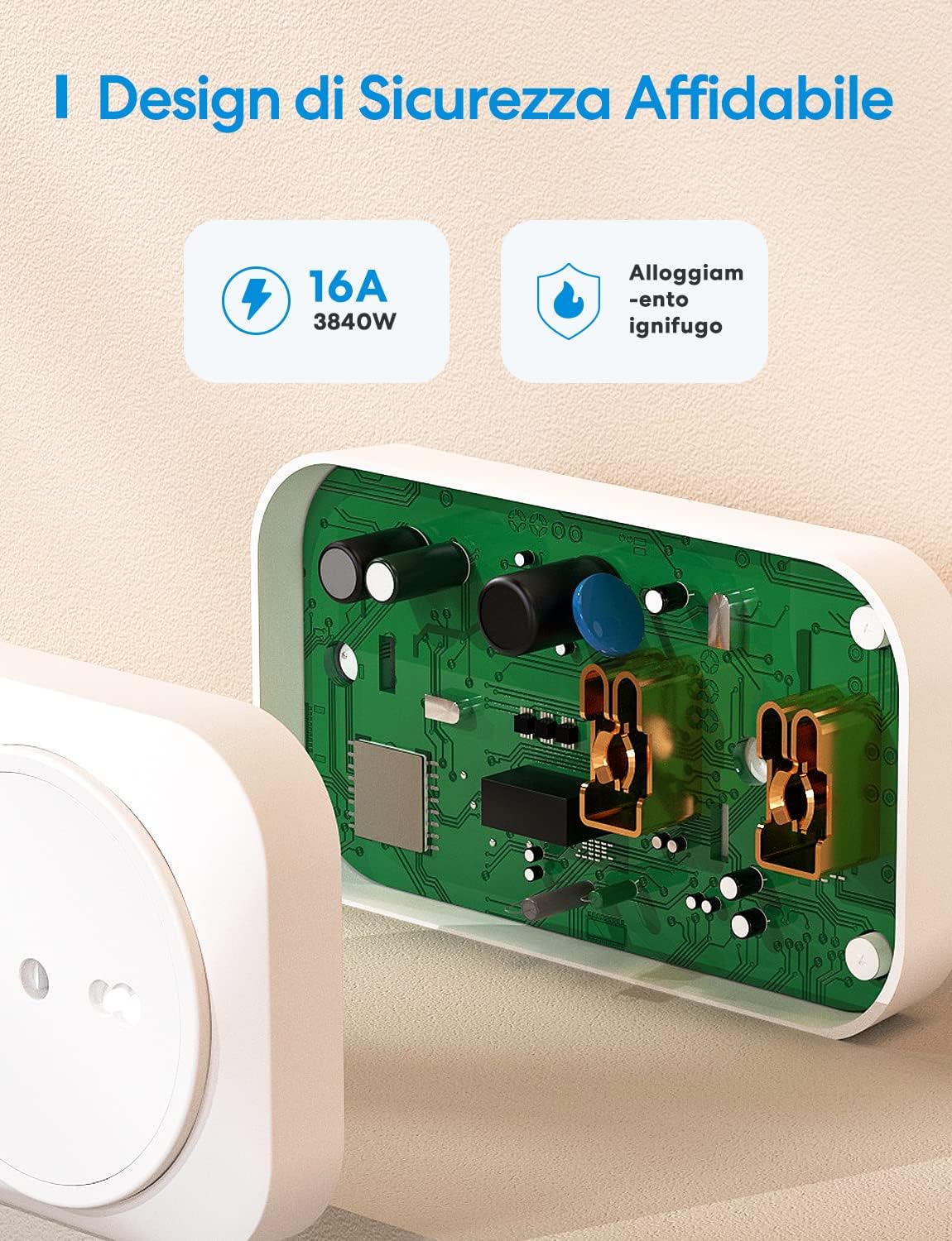 Internal components of Meross Smart Plug