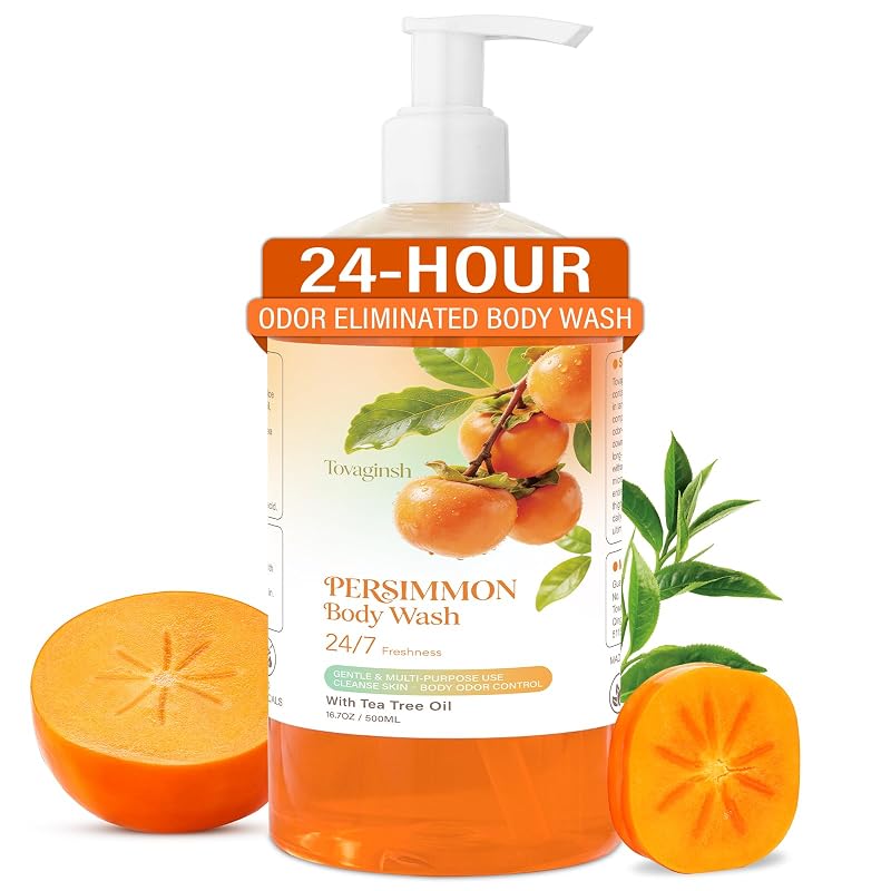 Sabonete líquido corporal com extrato de caqui tovaginsh, 500 mL