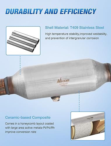 Vista 184 de Nilight Catalizador para Hyundai Accent 2012-2017/Hyundai Veloster 2012-2017/Kia Rio 2012-2014/Kia Soul 2012 2013 2014 2015 2016 (estándar EPA)