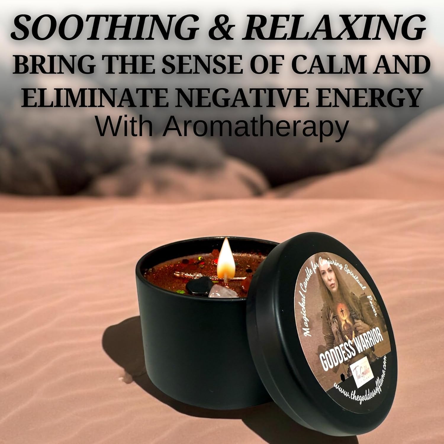 – Goddess Warrior Candle | Spiritual Aromatherapy Candle for Strength, Courage & Empowerment | Non Toxic Soy Wax Ritual Spell Candle | Hoodoo, Wiccan, Pagan, Conjure (8oz)