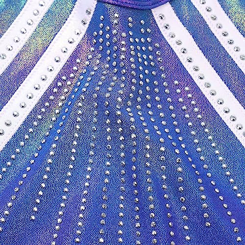 Baohulu Leotards For Girls Gymnastics Toddler Shiny Metallic Athletic Bodysuit B288_Turquoise_12A #TOP4