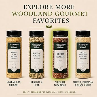 Shichimi Togarashi, 16 oz Japanese Seven Spice Blend with Chiles, Orange, Sesame & Nori Traditional Ramen & Udon Seasoning, by Woodland Gourmet