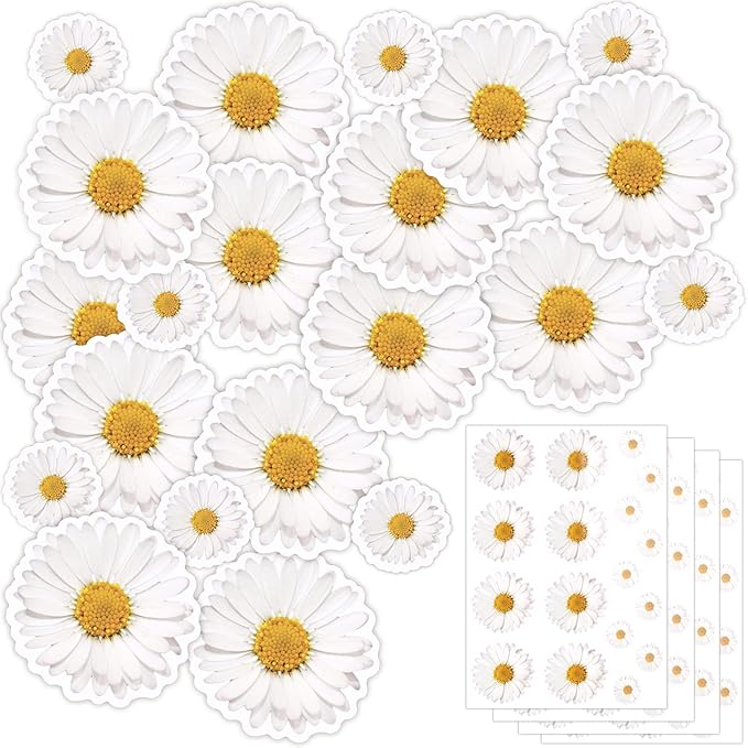 82-teilige Autoaufkleber Blumen - Gänseblümchen Deko Für Auto, Wohnmobil & Jeep