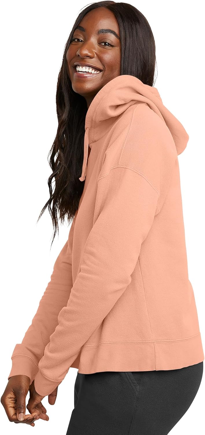 Hanes Women's Originals Garment Dyed Hoodie, Fleece Pullover - Image 3