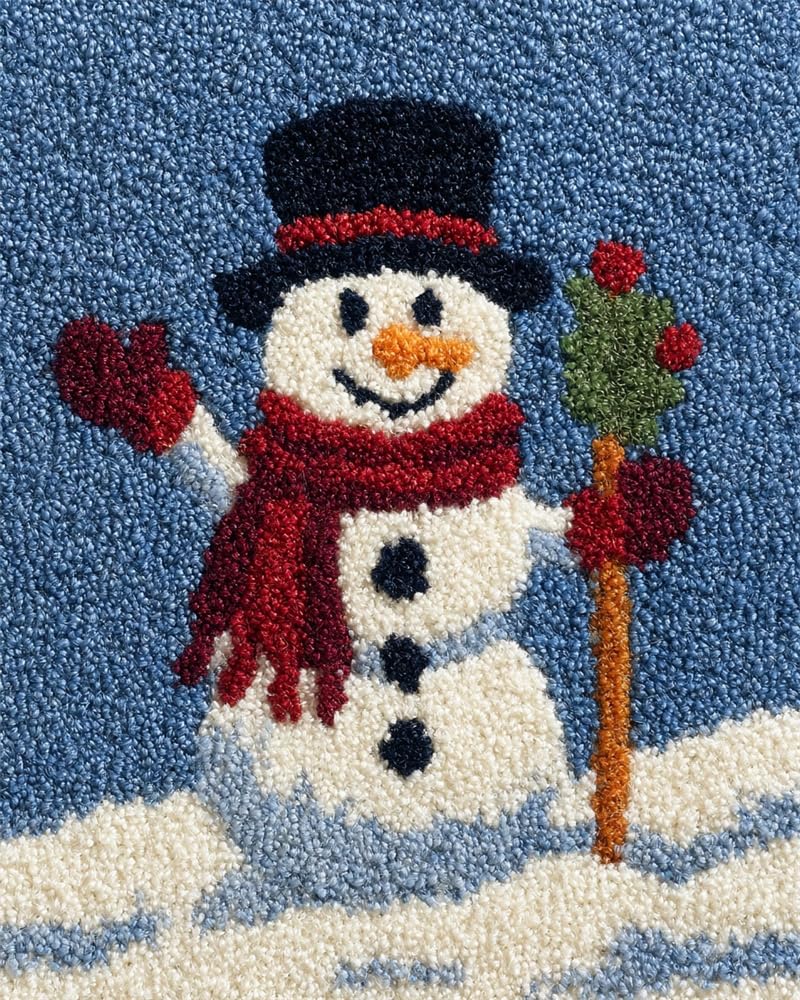 FWRTYCB Latch Hook Rug Kit Christmas Snowman Xmas Father