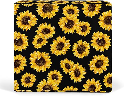 Hon-Lally Funda de cojín impermeable de repuesto para silla, sofá, sofá, muebles, diseño de flores de girasol, para patio, exterior, para jardín,