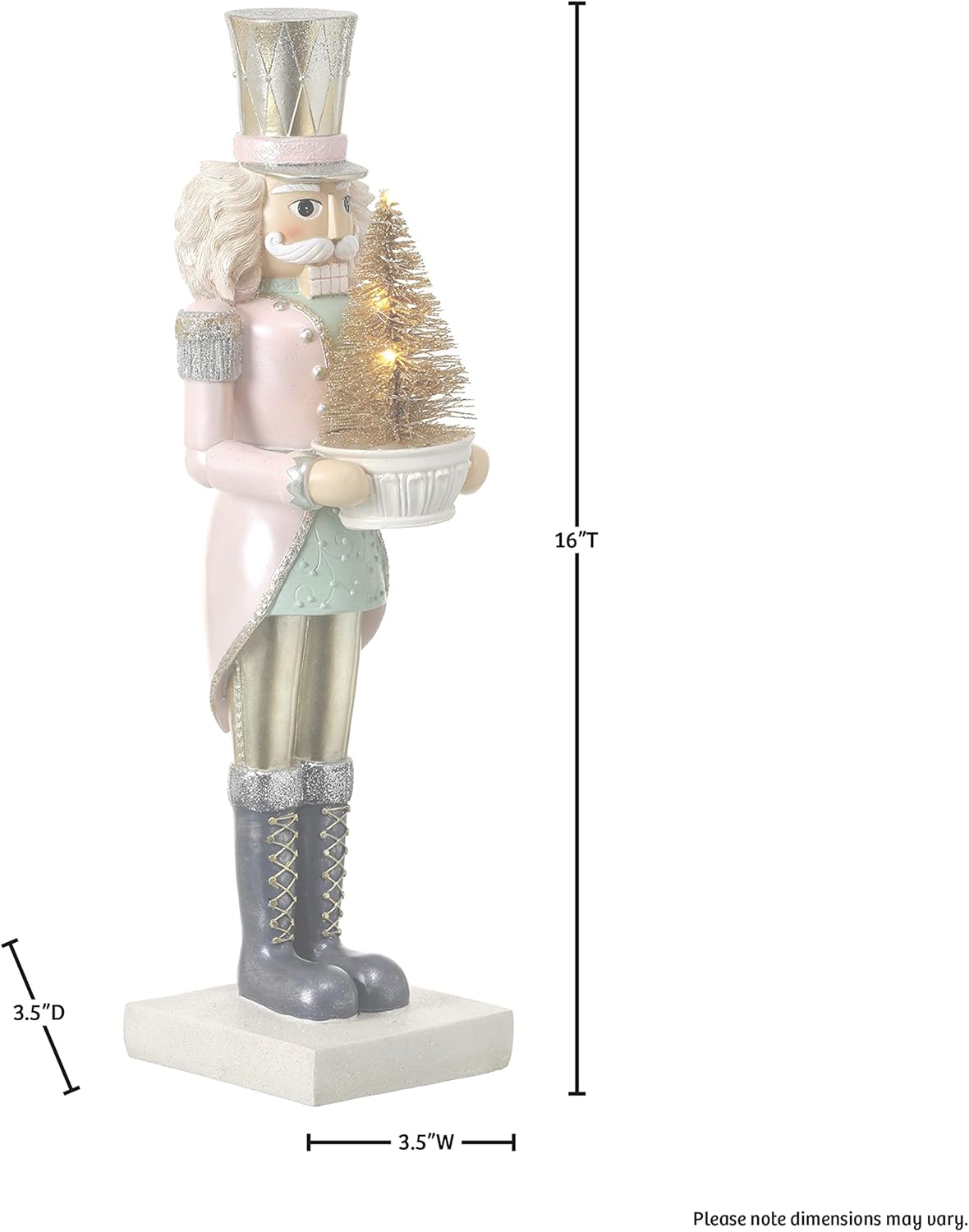Regency International Resin Sweet Dreams Nutcracker with Tree, 15 Inches, Christmas, Tabletop Decor