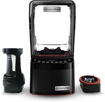 Blendtec Stealth Nitro X - بدون فرش ، درجة تجارية ، خلاط بدون جرة مع ضميمة صوتية - أسود