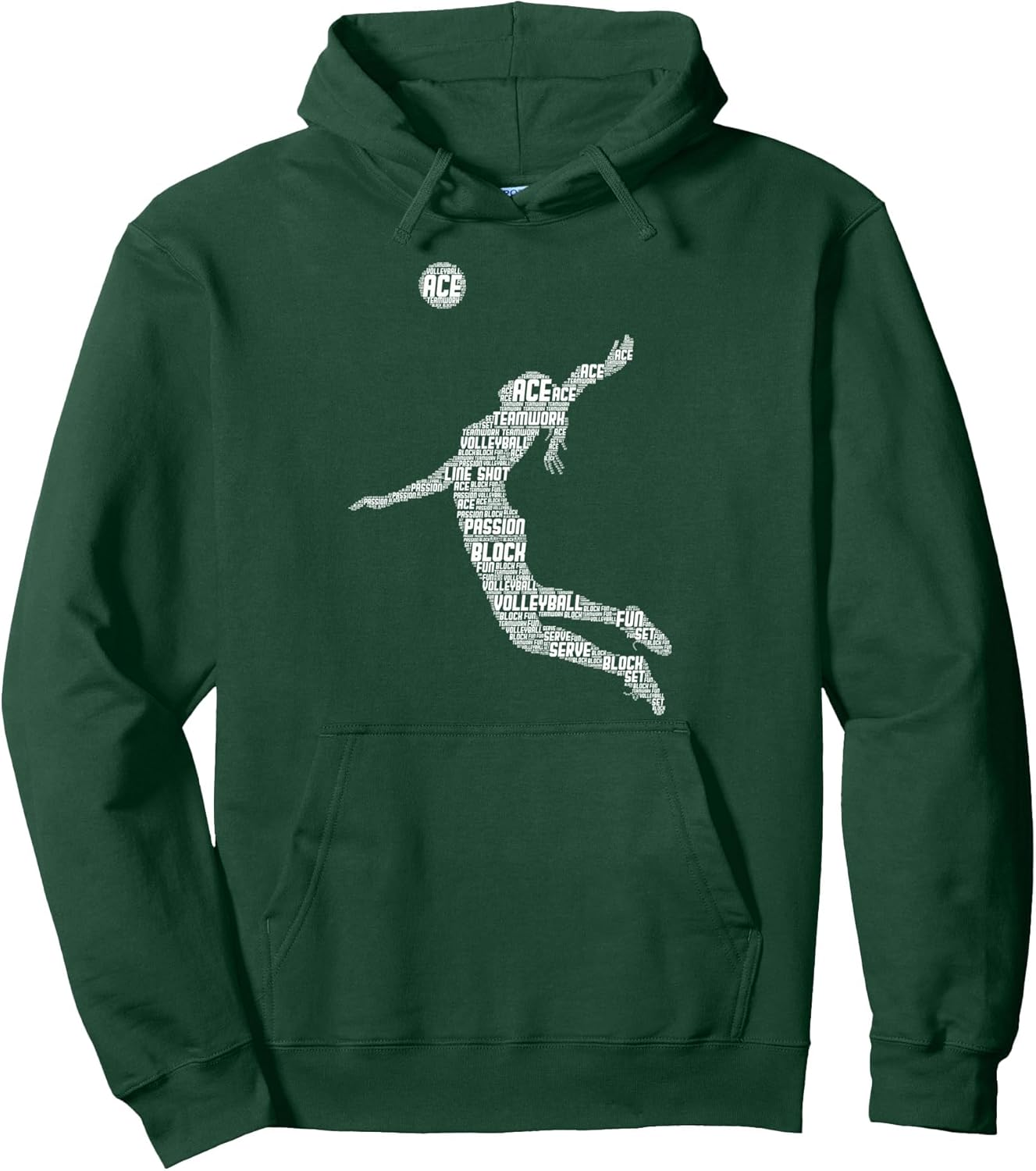 Volleyball Teen Girl Women Youth Player Pullover Hoodie