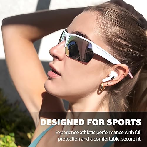 Miniatura 2 de TJUTR Lentes de sol para correr para mujer, polarizados con protección UV400 para deportes, ciclismo, golf, TS3080