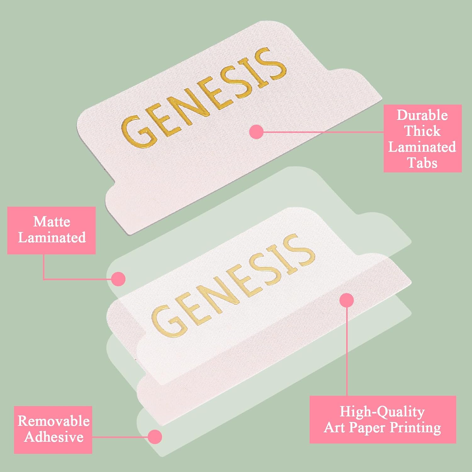 Bible Tabs for Women, Bible Study Guide 3D Gold Foil Embossed Letter image 5