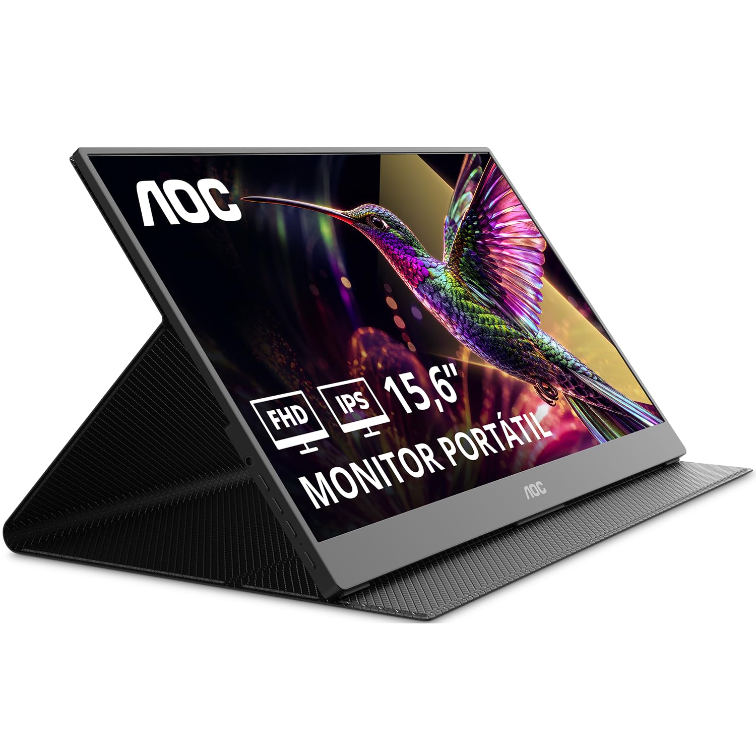 AOC Monitor 16T20E2 16 pollici 1920x1080, FHD, 60Hz, IPS Panel, 5ms GtG, USB Hub Speakers, (HDMI1x Mini HDMI) Nero