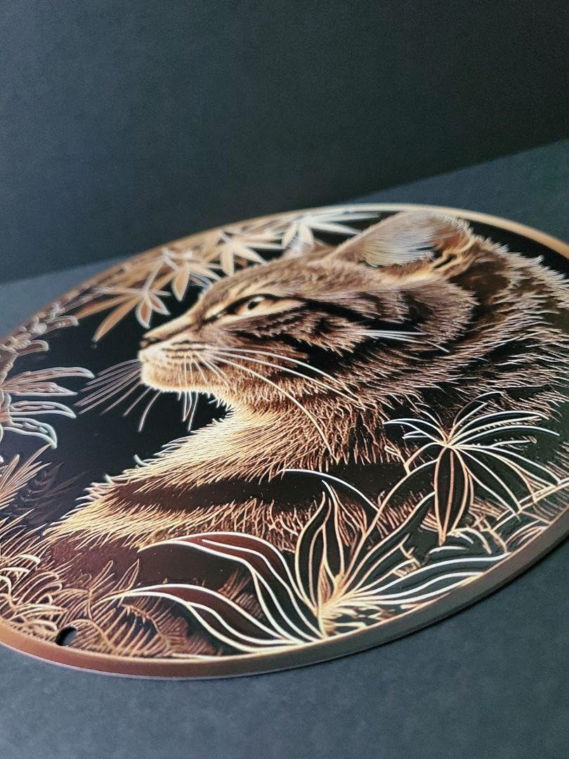 Amazon.co.jp: 猫の壁飾り メタルウォールアート キジ猫B 猫の雑貨