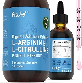 L-Arginine & L-Citrulline Liquid Drops – Daily Circulation & Performance Support – with Zinc & Boron – Sugar-Free, Vegan Nitric Oxide Support Drops, 2 fl oz (60 mL)