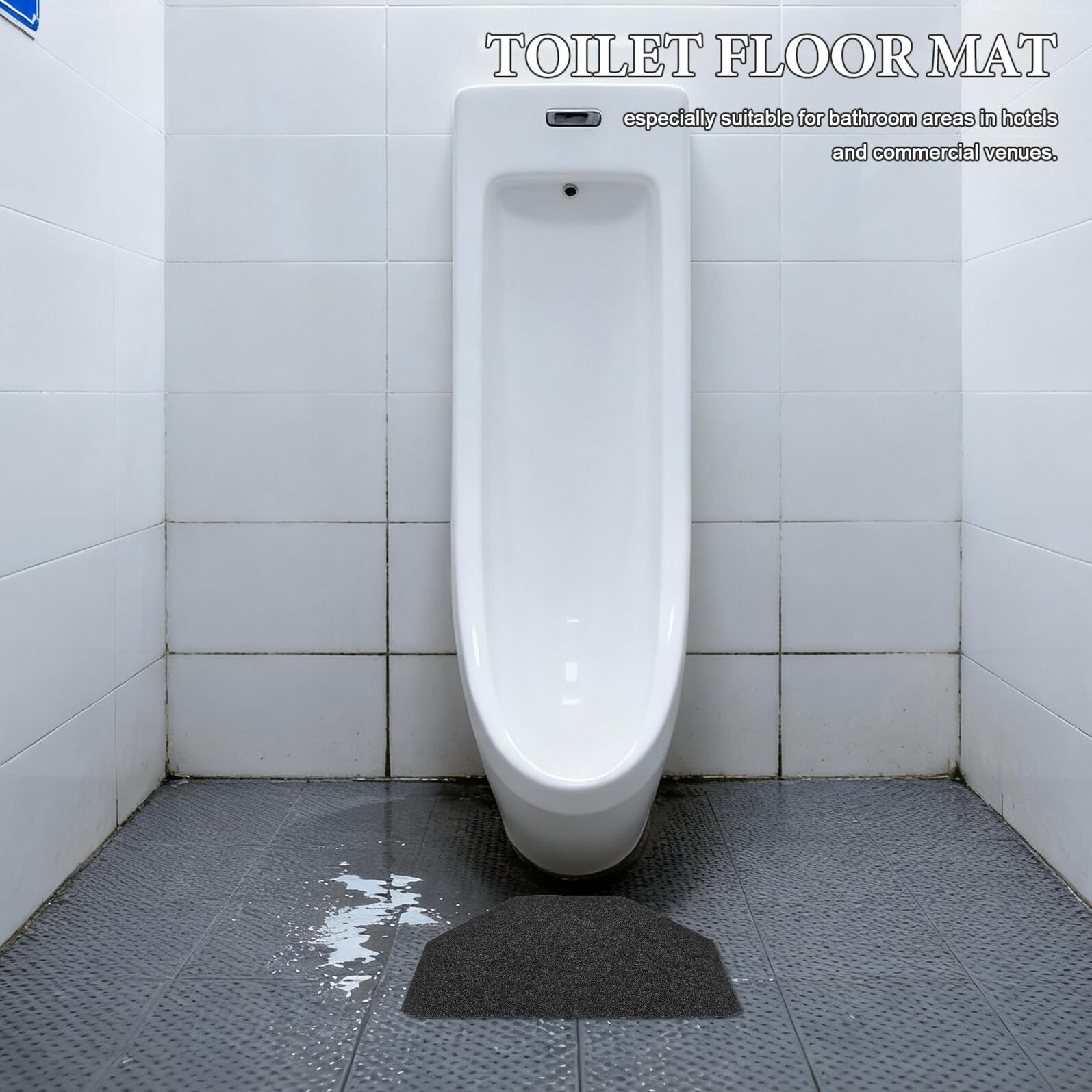 Hohopeti 4stücke Wc-badematte rutschfest Waschbar Urinalzubehör Urinalmatten für Herren-wcs Hygiene-lösung für Hotels Büros Öffentliche Toiletten